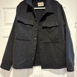 Freenote cloth Men's Charcoal Shirt Jacket.